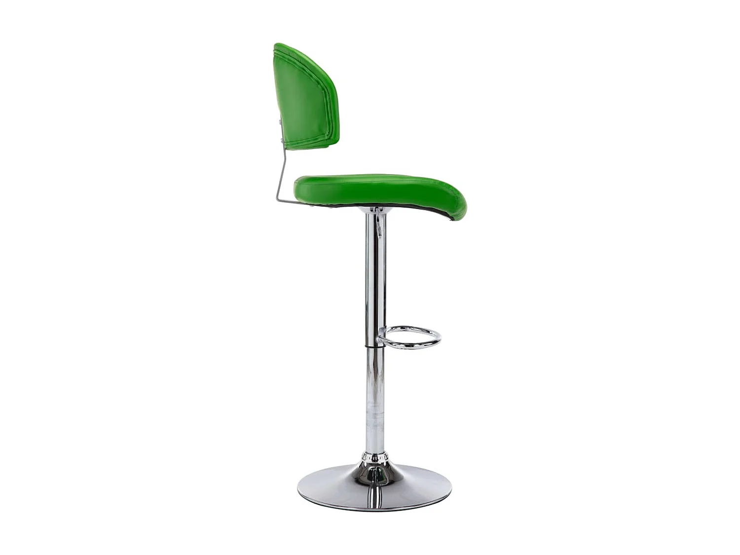 Tabourets de bar lot de 2 vert similicuir