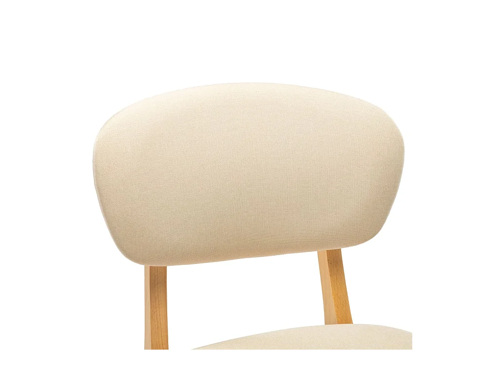 Set di 2 sgabelli da bar in tessuto crema