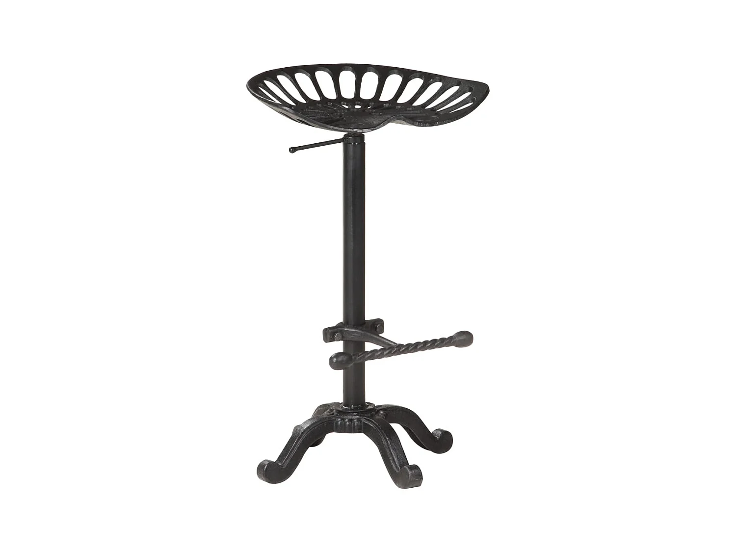 Sgabello da bar in ghisa nera