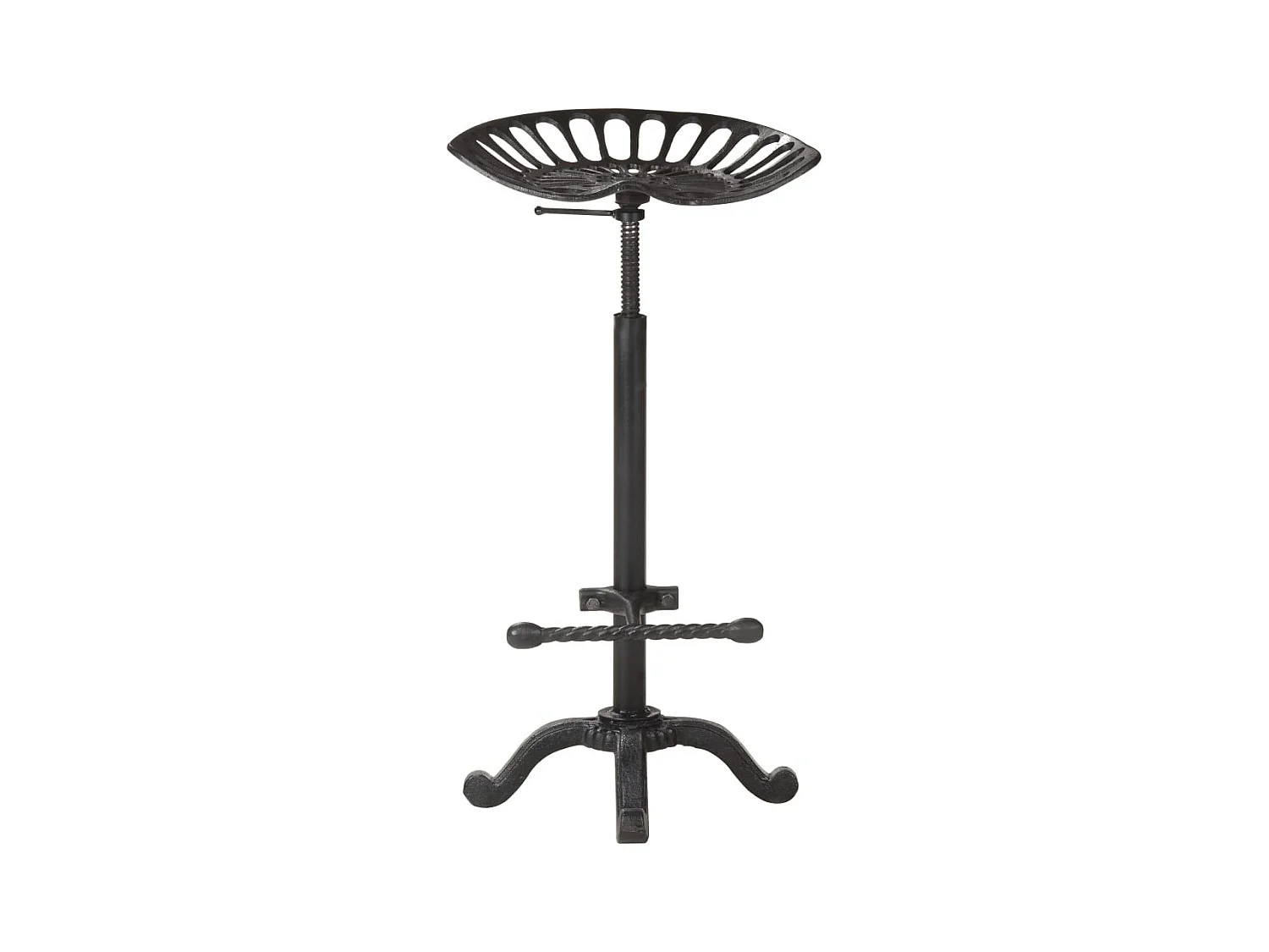 Sgabello da bar in ghisa nera