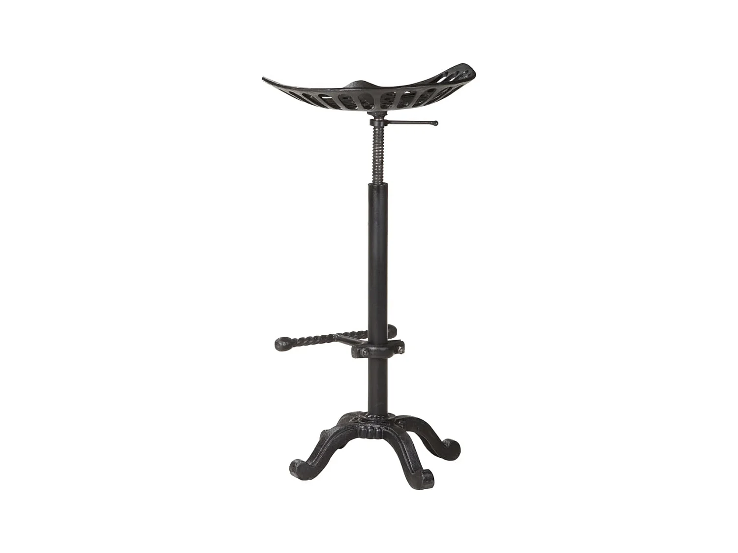 Sgabello da bar in ghisa nera