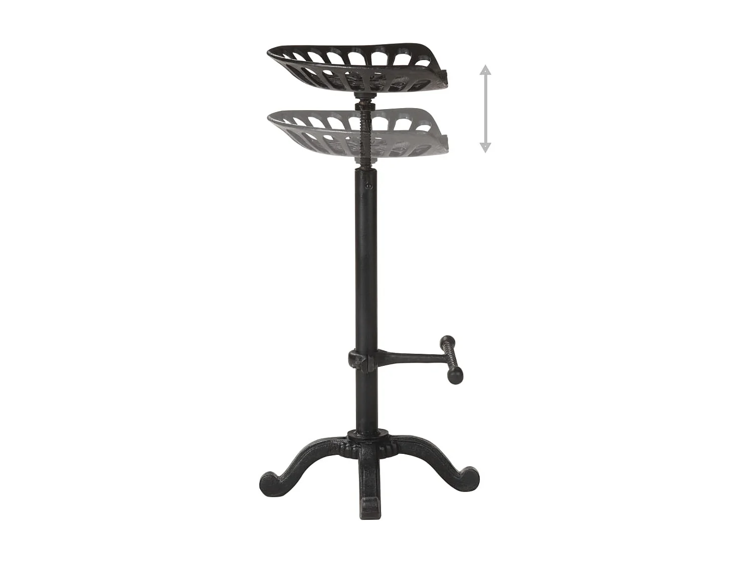 Tabouret de bar Noir Fonte