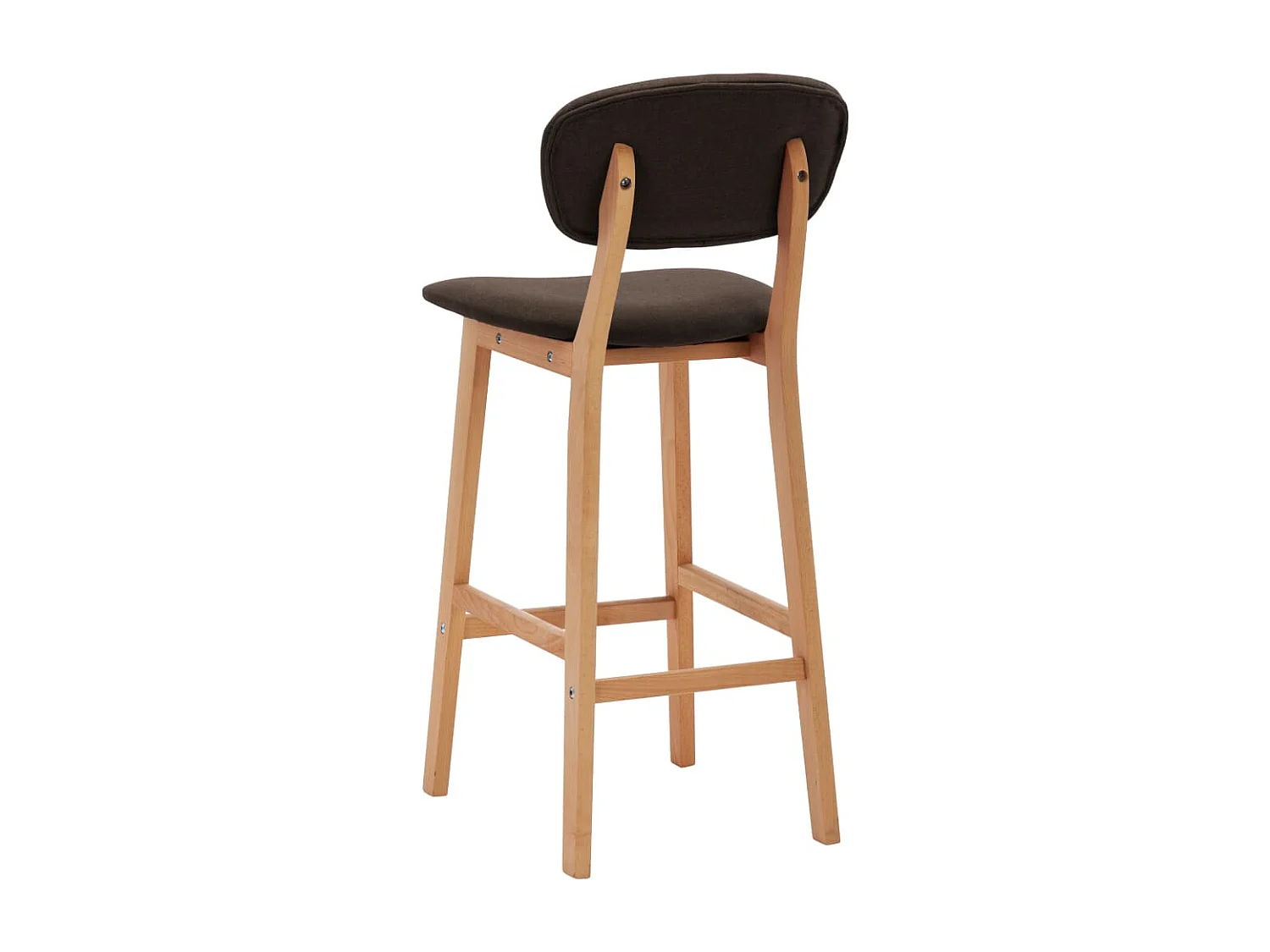 Tabourets de bar lot de 2 marron tissu