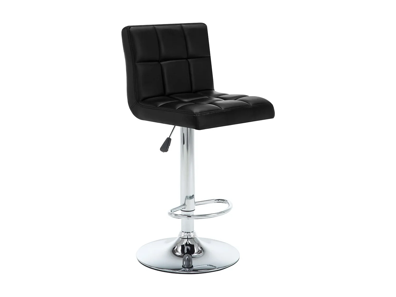 Tabourets de bar lot de 2 noir similicuir