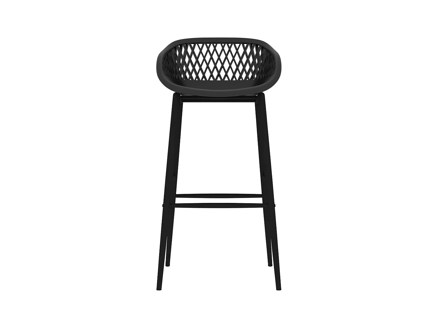 Set di 4 sedie da bar nere