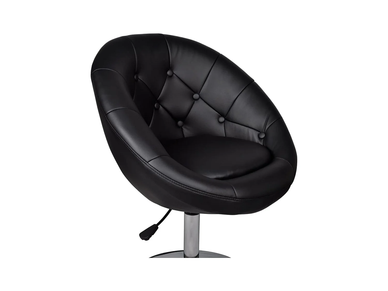 Set di 2 sgabelli da bar in similpelle nera