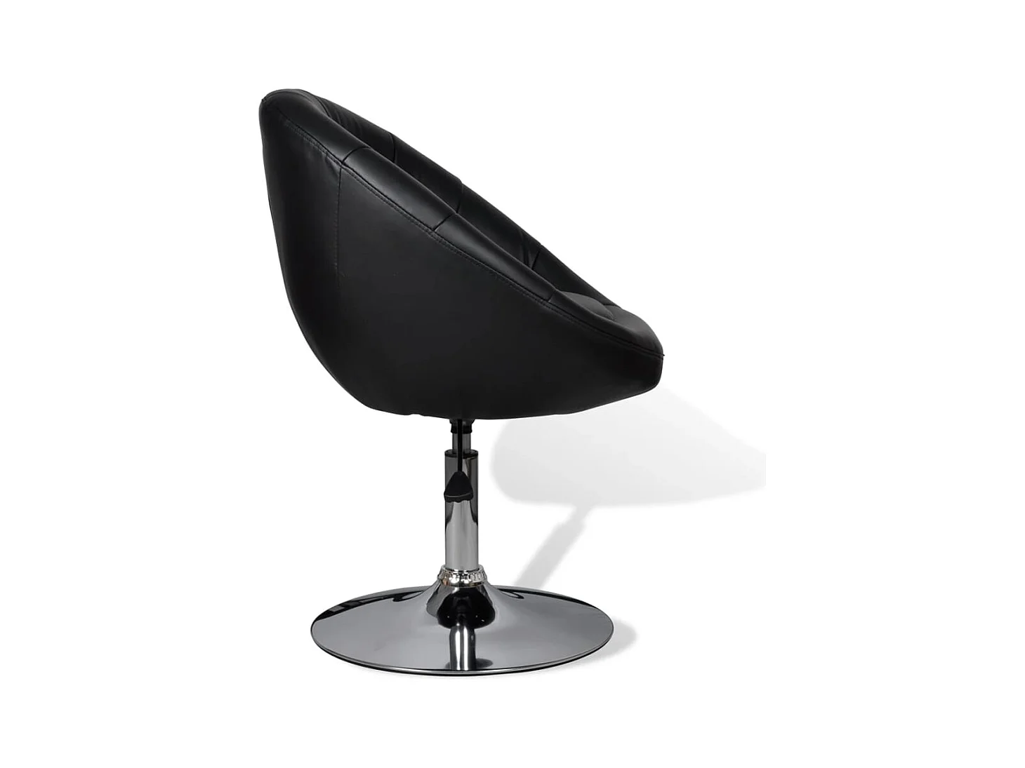 Set di 2 sgabelli da bar in similpelle nera