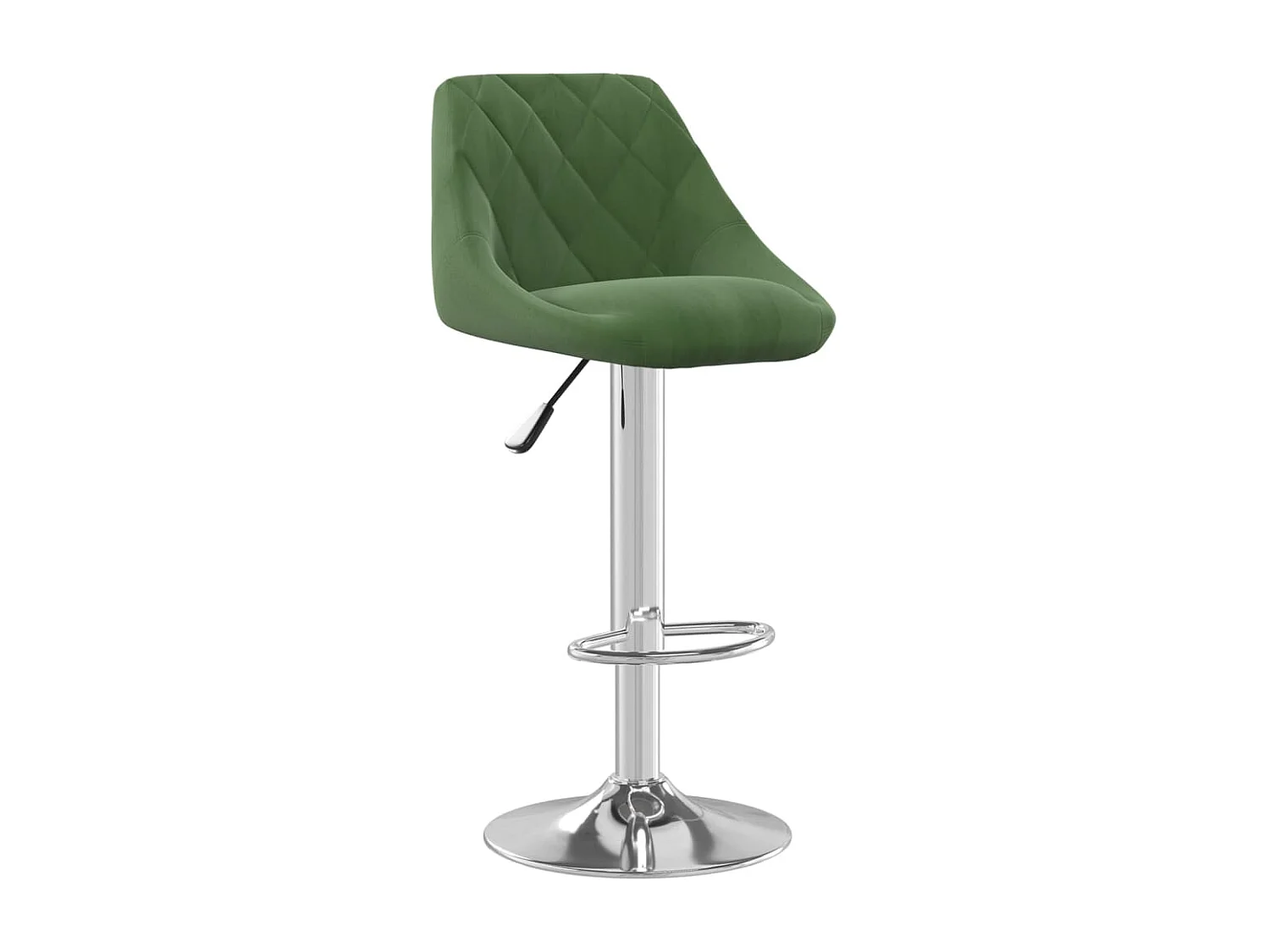 Tabourets de bar lot de 2 vert foncé velours