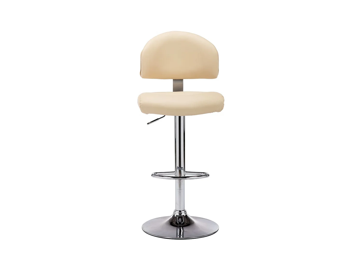 Set di 2 sgabelli da bar in similpelle color crema