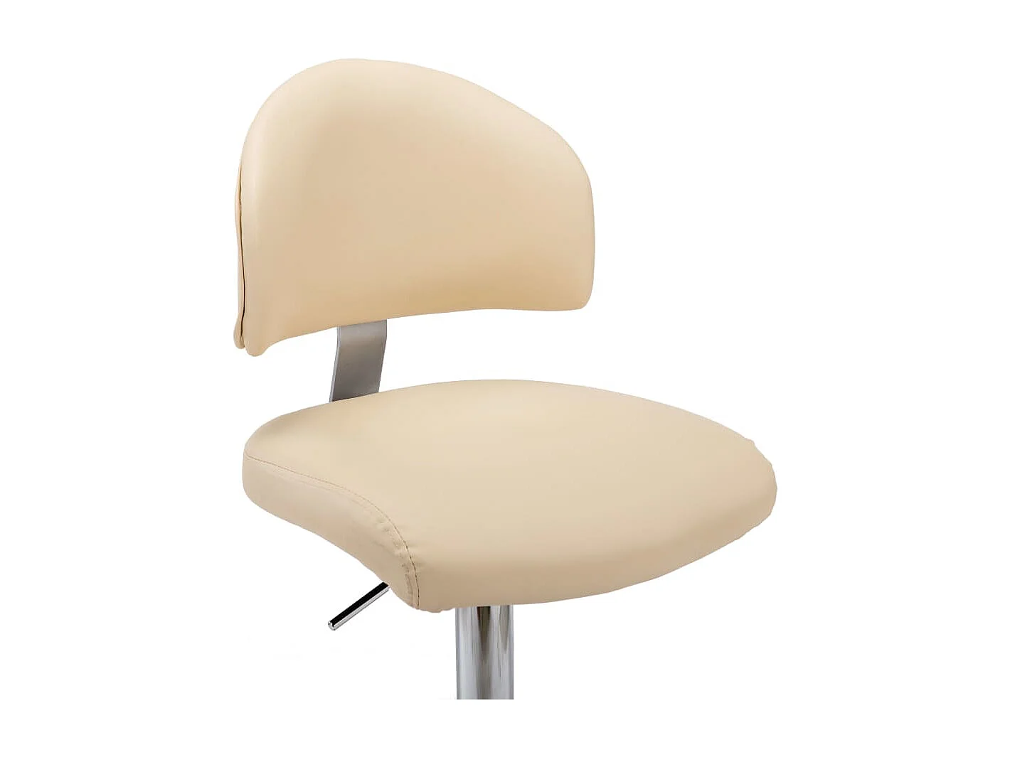 Set di 2 sgabelli da bar in similpelle color crema