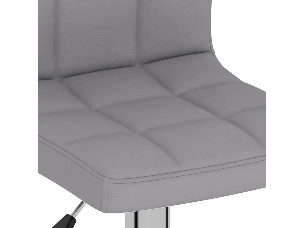 Tabourets de bar lot de 2 gris clair tissu