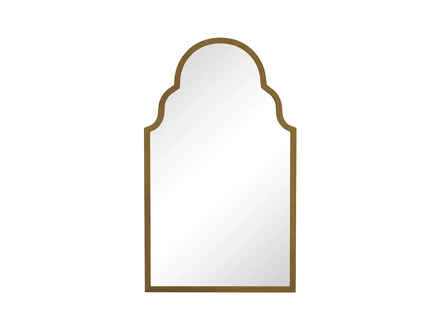 Miroir Rectangulaire, Miroir de Mur en Métal, Cadre en Fer, Bronze (61x3x101 cm)