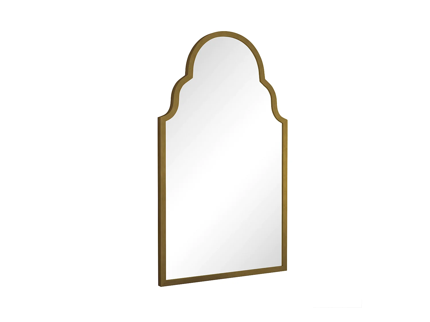 Miroir Rectangulaire, Miroir de Mur en Métal, Cadre en Fer, Bronze (61x3x101 cm)