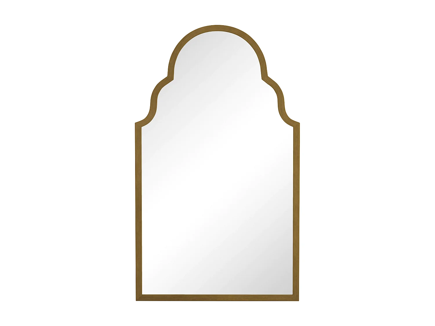 Miroir Rectangulaire, Miroir de Mur en Métal, Cadre en Fer, Bronze (61x3x101 cm)