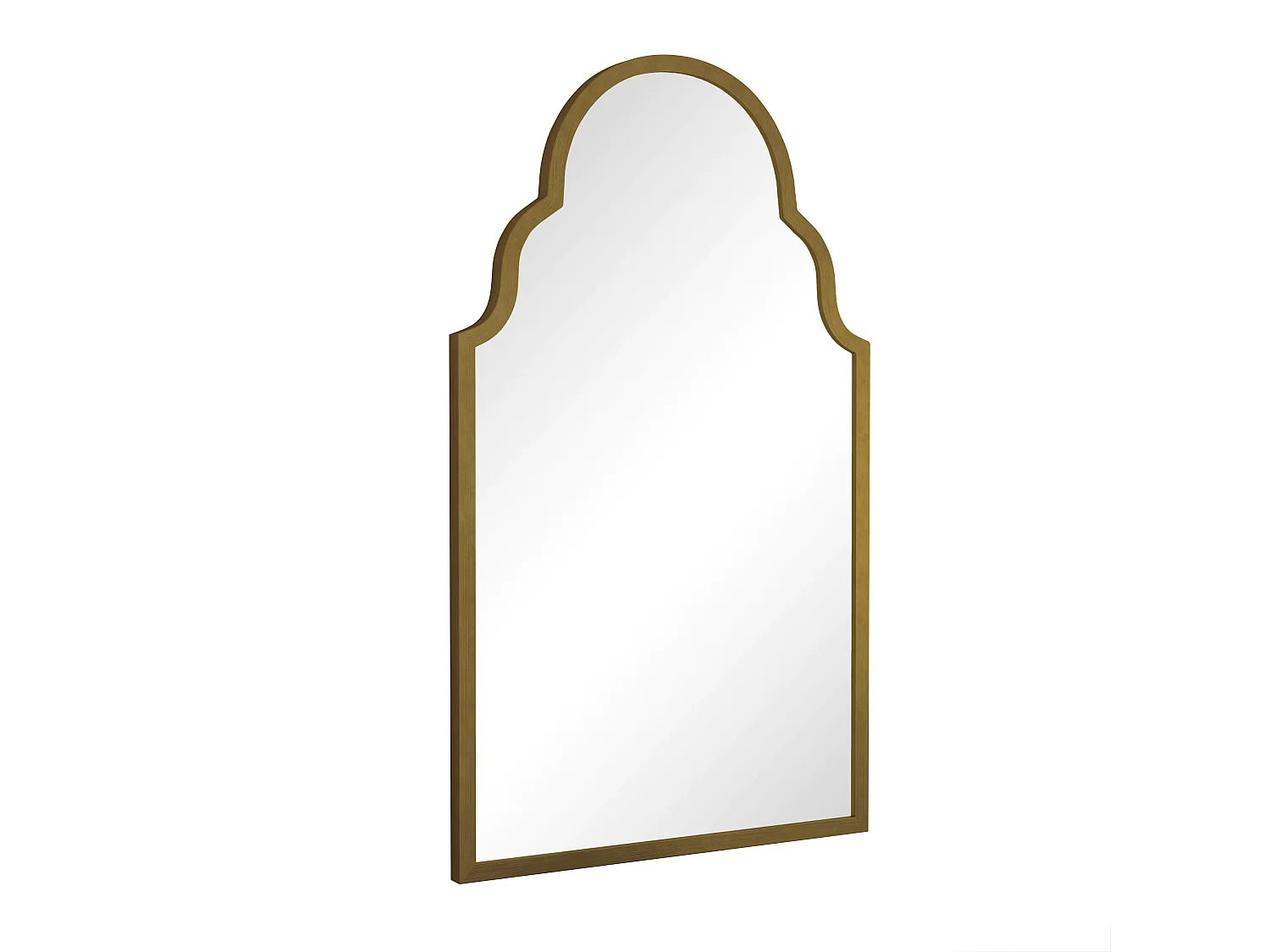 Miroir Rectangulaire, Miroir de Mur en Métal, Cadre en Fer, Bronze (61x3x101 cm)