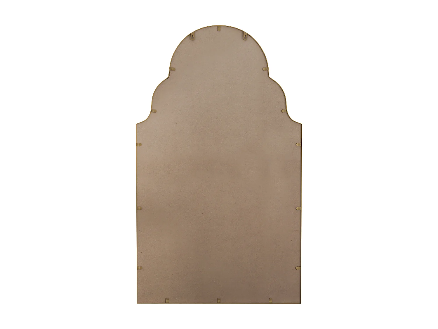 Miroir Rectangulaire, Miroir de Mur en Métal, Cadre en Fer, Bronze (61x3x101 cm)