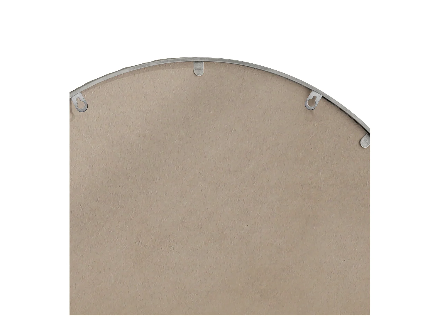 Espejo de pared arqueado con marco de hierro y cristal, color plateado (65 x 2,5 x 91 cm)