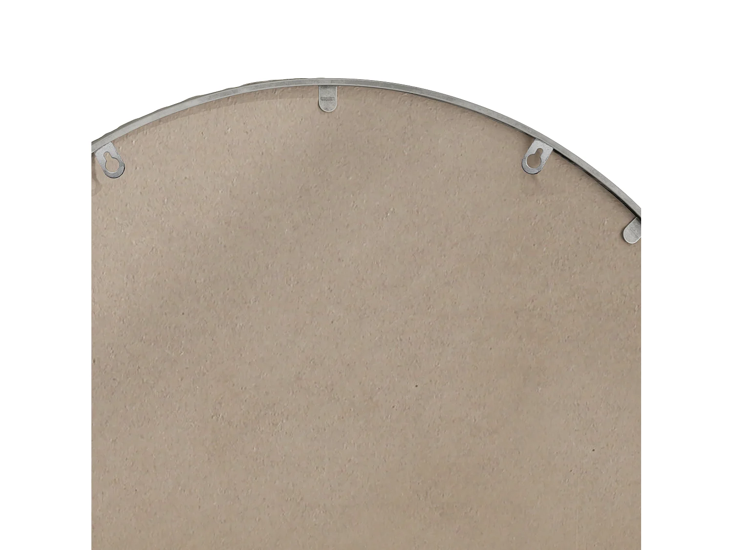 Miroir Arqué, Miroir de Mur avec Cadre en Fer, Verre, Argenté (65x2.5x91 cm)