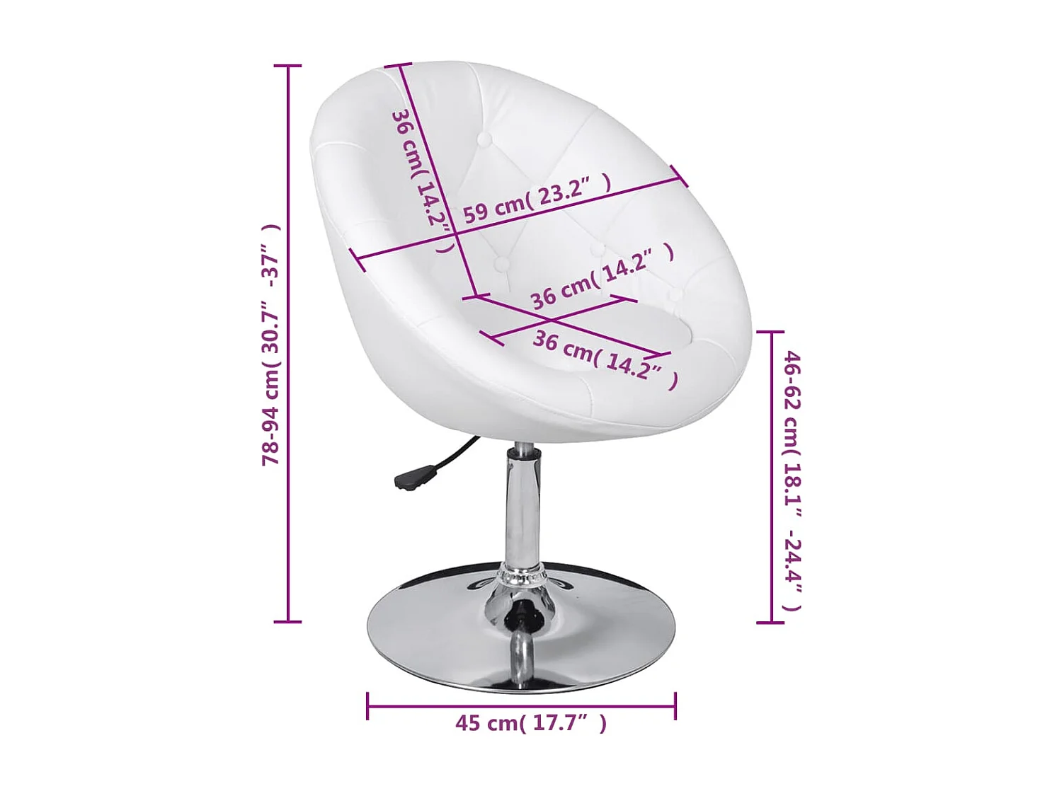 Tabourets de bar lot de 2 blanc similicuir