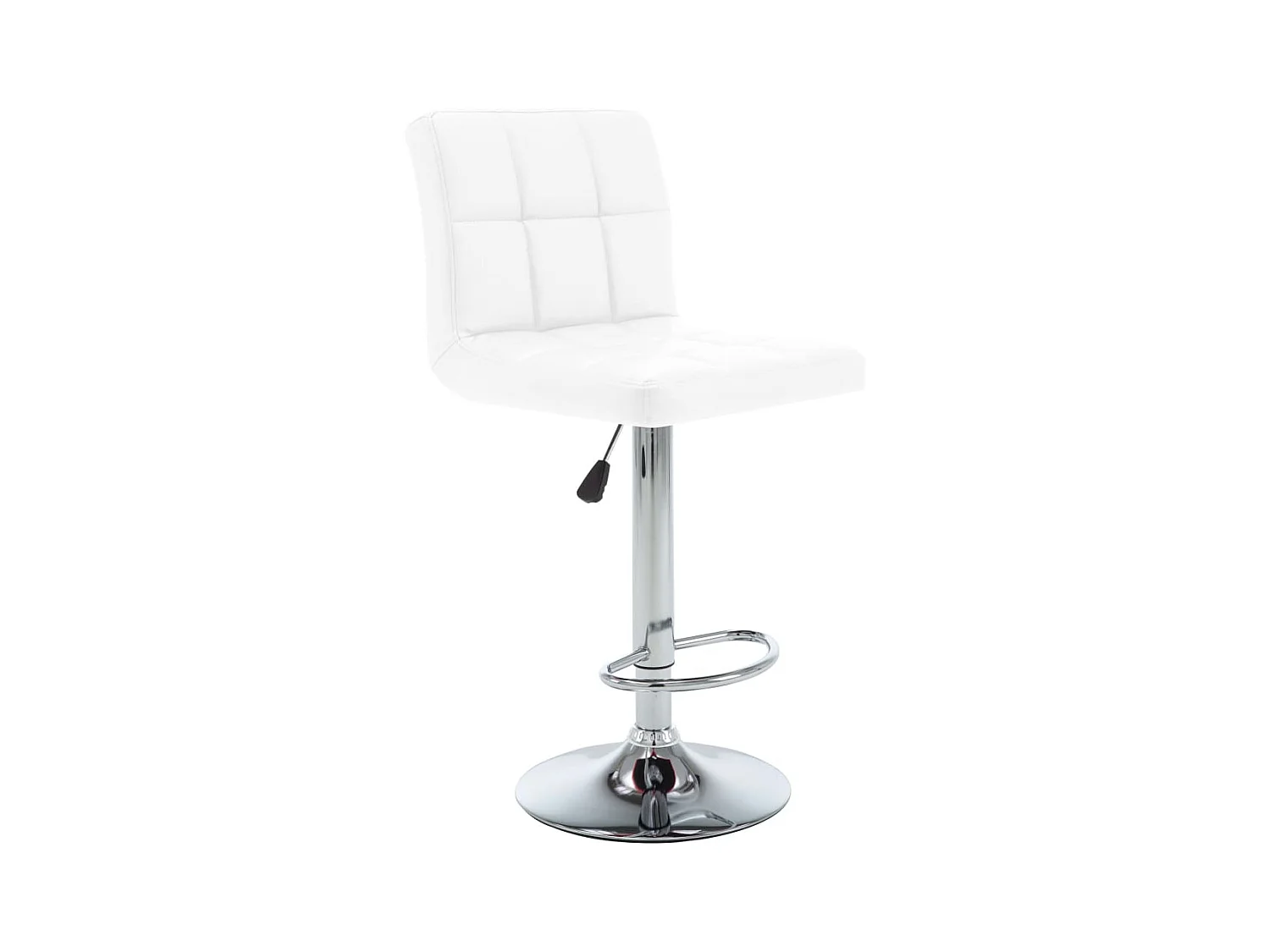 Set di 2 sgabelli da bar in similpelle bianca