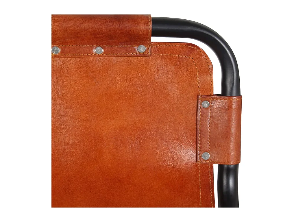 Set di 2 sgabelli da bar in vera pelle