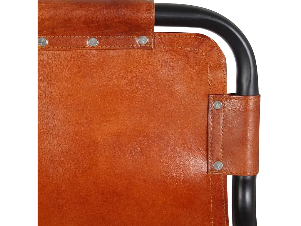 Tabourets de bar lot de 2 cuir véritable