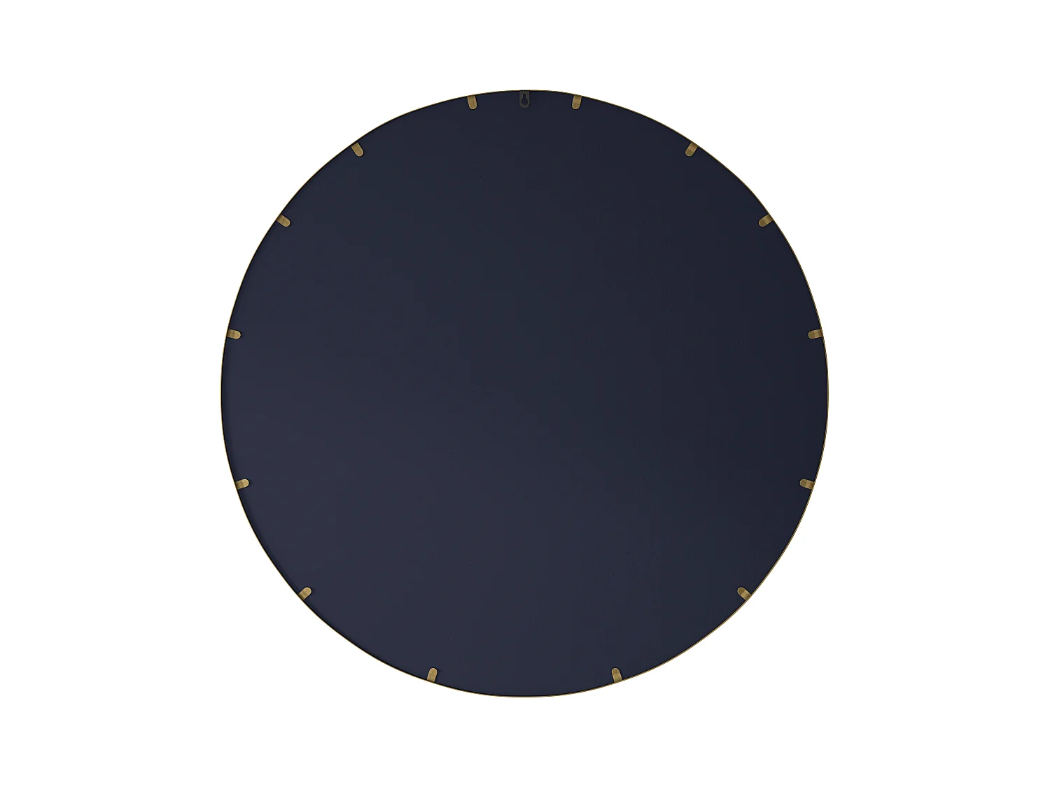 Miroir Rond, Miroir de Mur avec Cadre en Fer, Métal, Bronze (80x80x2 cm)