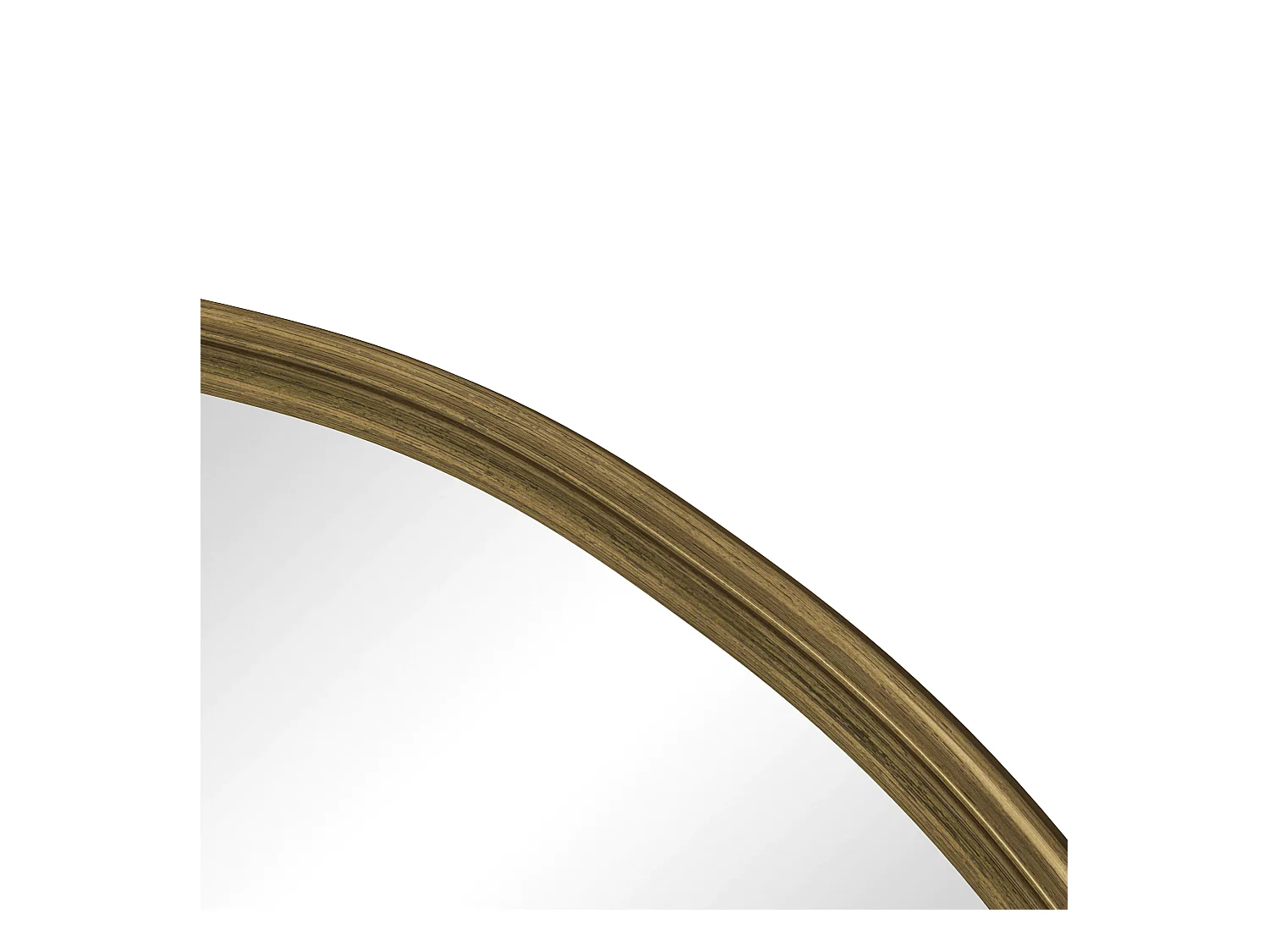 Miroir Rond, Miroir de Mur avec Cadre en Fer, Métal, Bronze (80x80x2 cm)