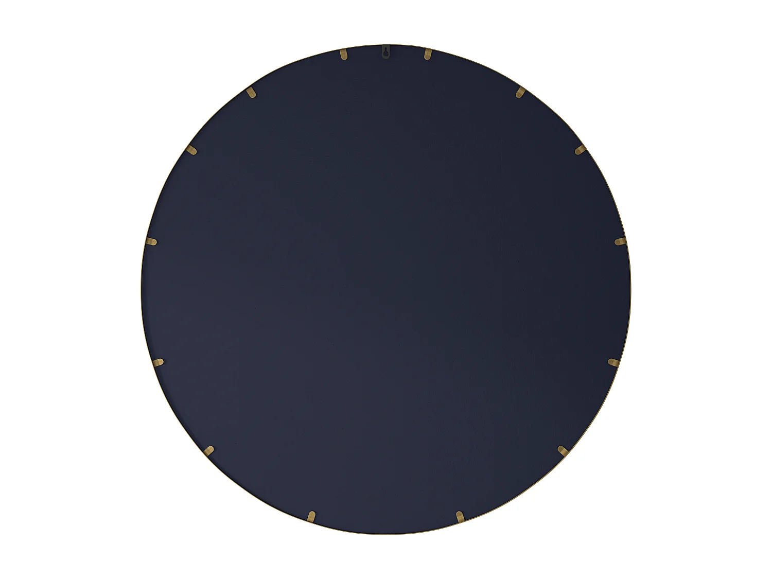 Ronde spiegel, wandspiegel met ijzeren frame, metaal, brons (80x80x2 cm)