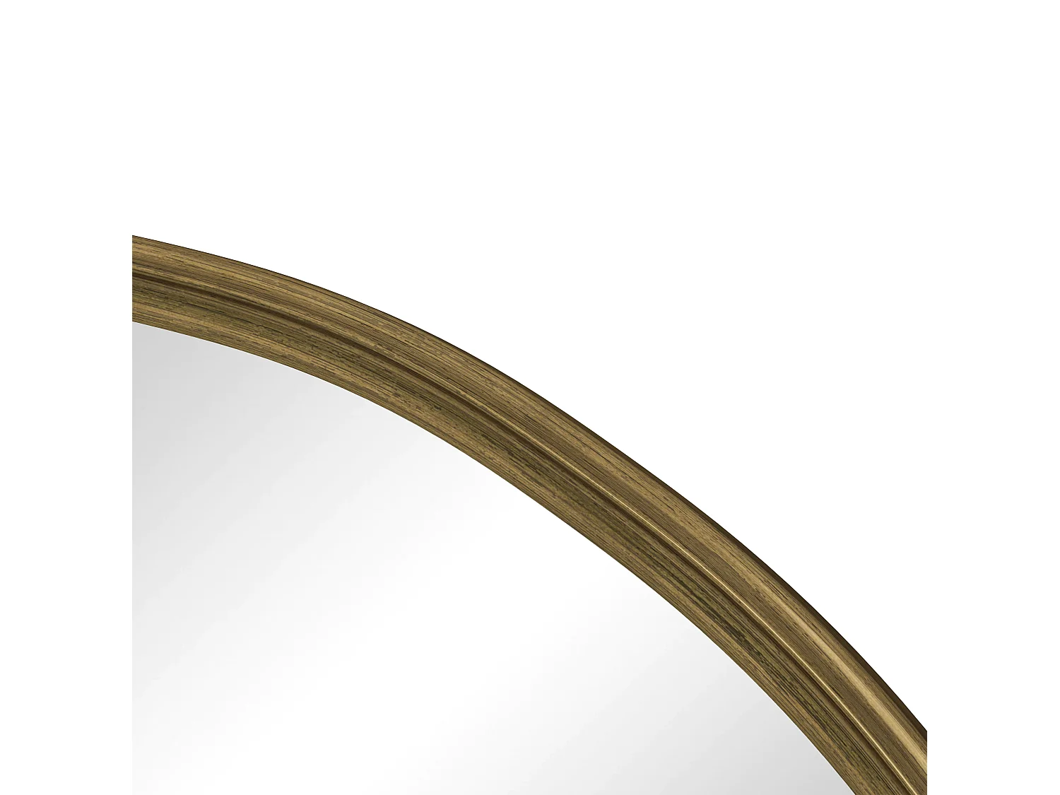 Ronde spiegel, wandspiegel met ijzeren frame, metaal, brons (80x80x2 cm)