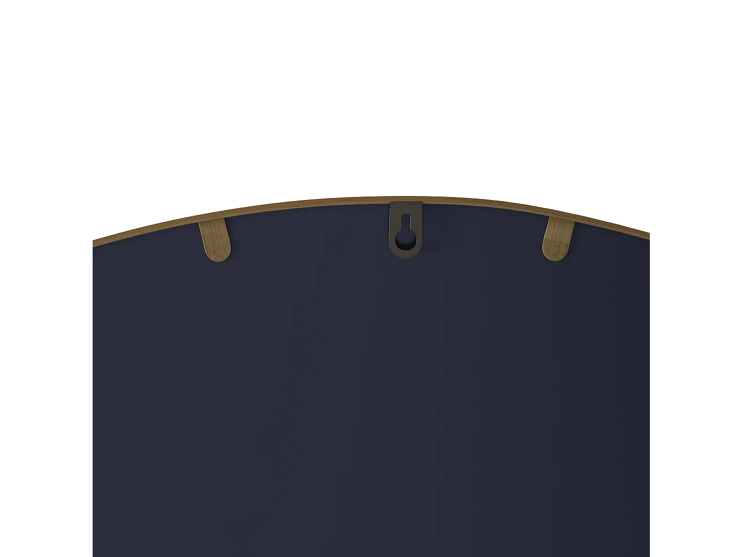 Ronde spiegel, wandspiegel met ijzeren frame, metaal, brons (80x80x2 cm)