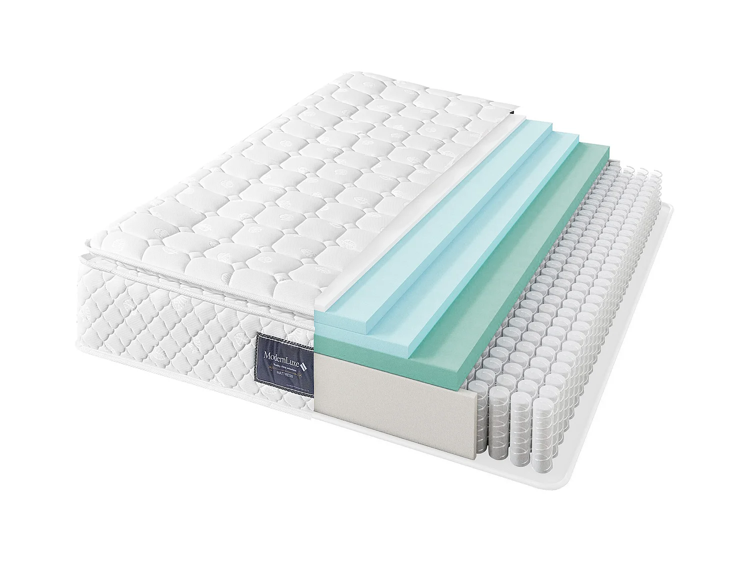 Pocketveringmatras, 7 koudschuimzones, 90x200cm, Oeko-Tex gecertificeerd, microvezel hoes, 100 nachten proefliggen, hardheid H3, 25cm