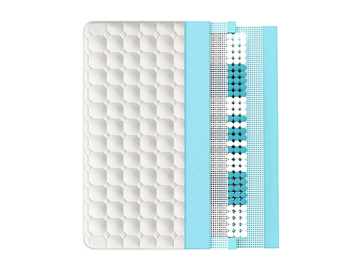 Materasso a molle insacchettate, 7 zone in schiuma fredda, 90x200cm, certificato Oeko-Tex, rivestimento in microfibra, prova 100 notti, rigidità H3, 25cm