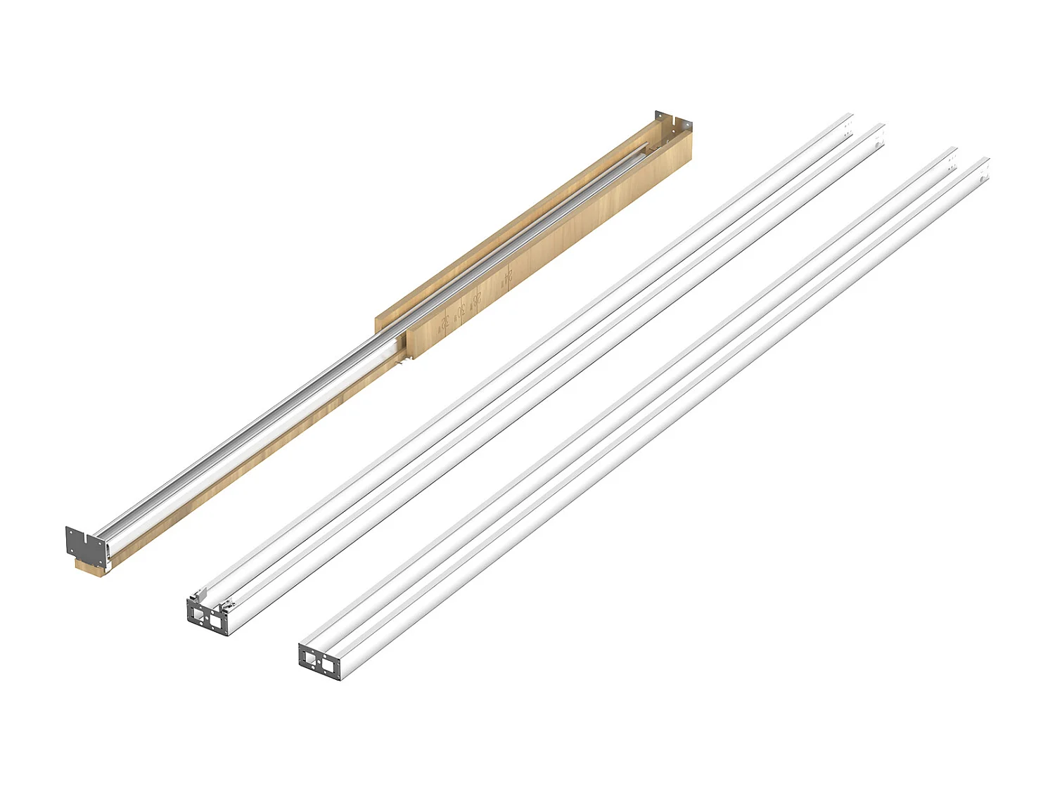 Kit de Contre-Châssis SucceBuy, pour Porte Coulissante 61-91,4 Cm de Largeur et 203,2 Cm de Hauteur, avec Mécanisme de Fermeture Douce Bidirectionnelle