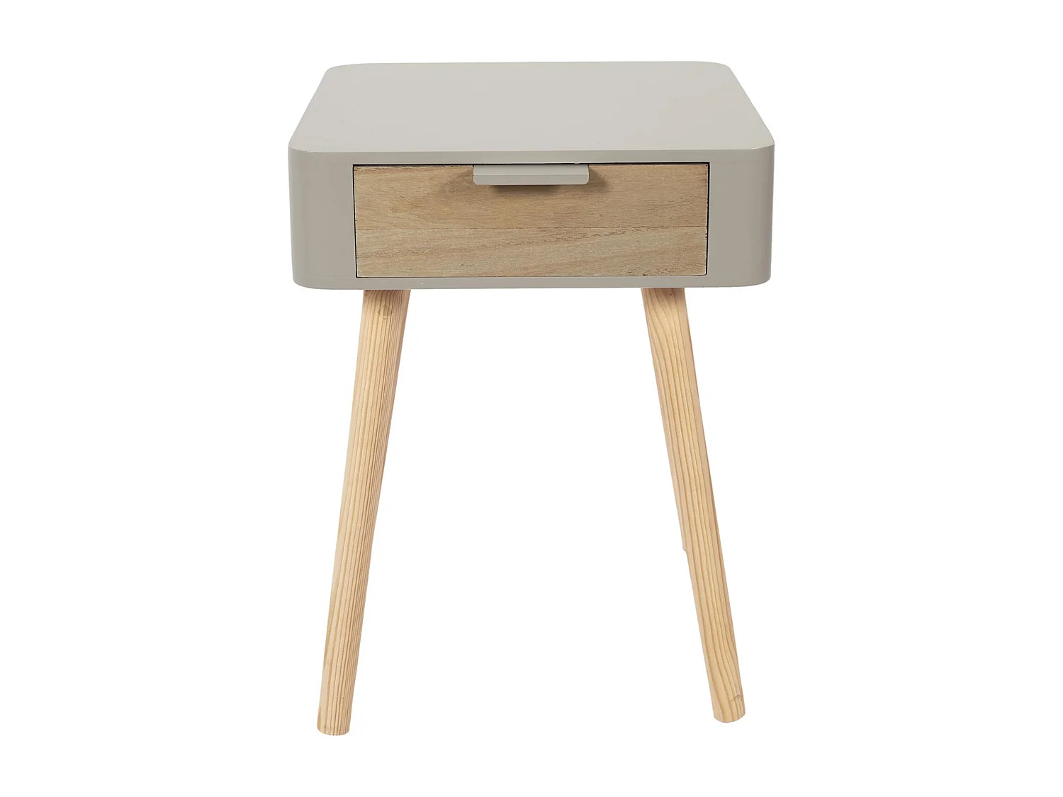 Table de chevet 1 tiroir en bois collection SHIREL taupe