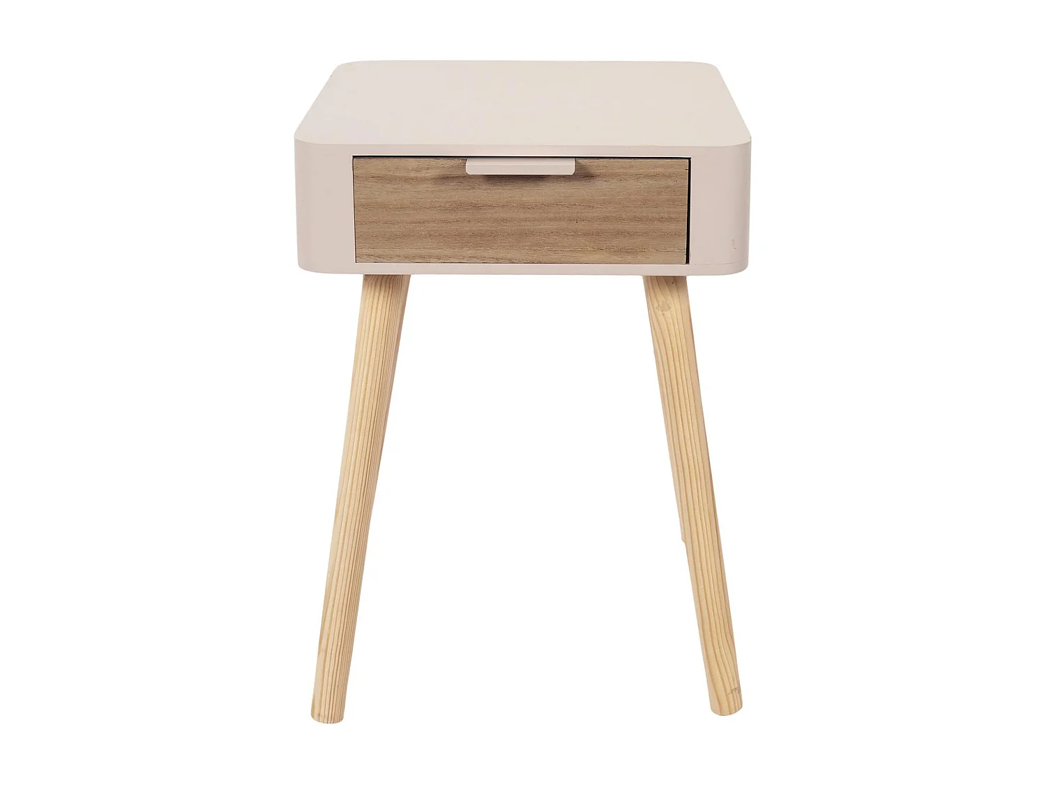 Table de chevet 1 tiroir en bois collection SHIREL rose