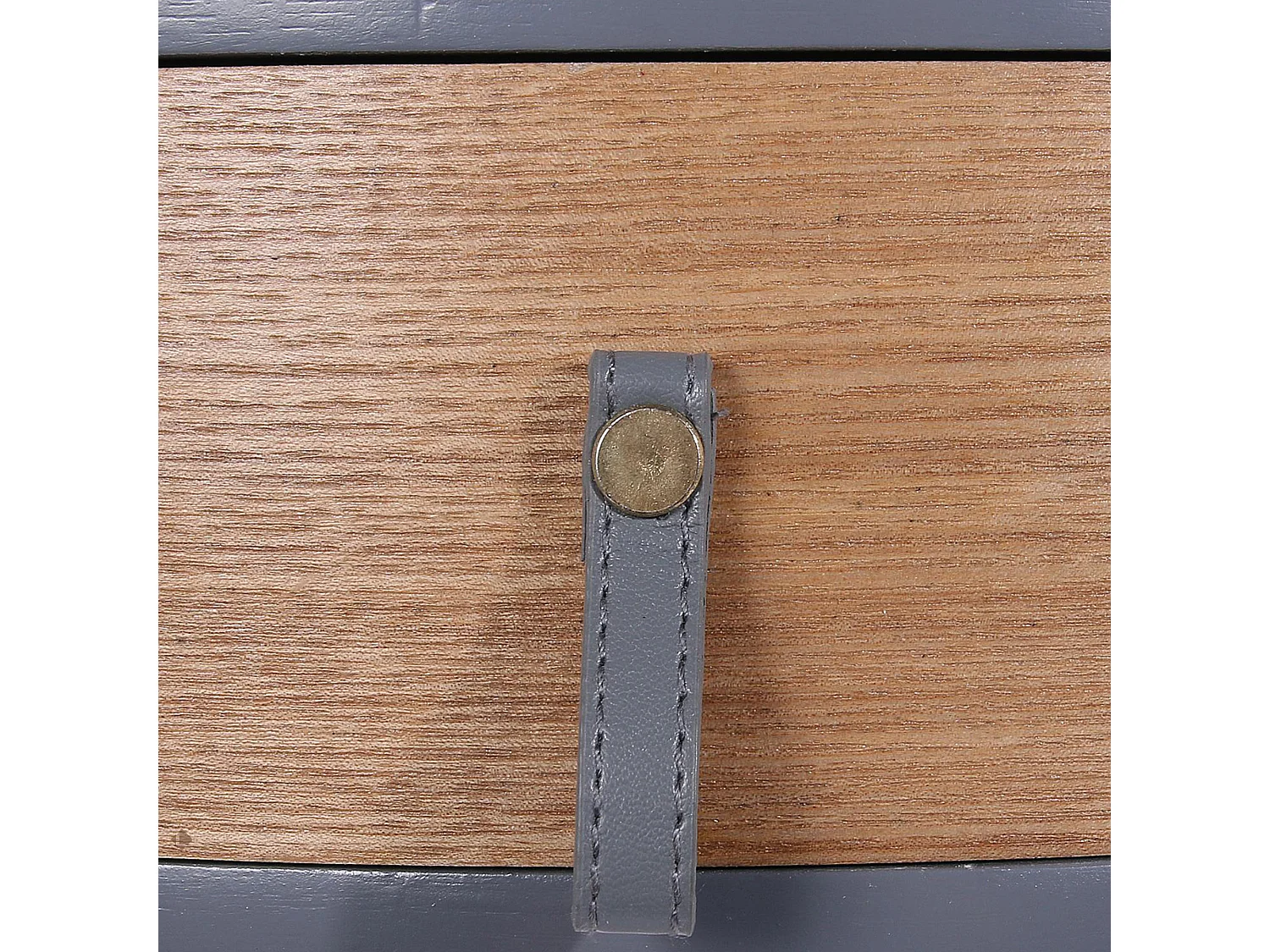 Table de chevet 1 tiroir en bois collection NORA coloris gris