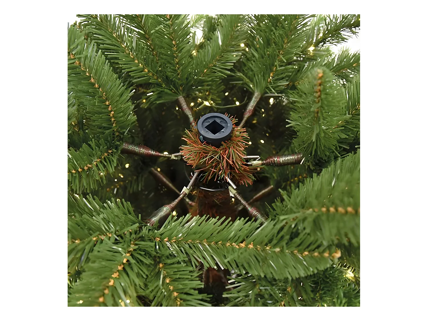 Choinka świąteczna Aurora z wbudowanymi mikro diodami LED, 80% PE, efekt prawdziwego dotyku, 210 cm