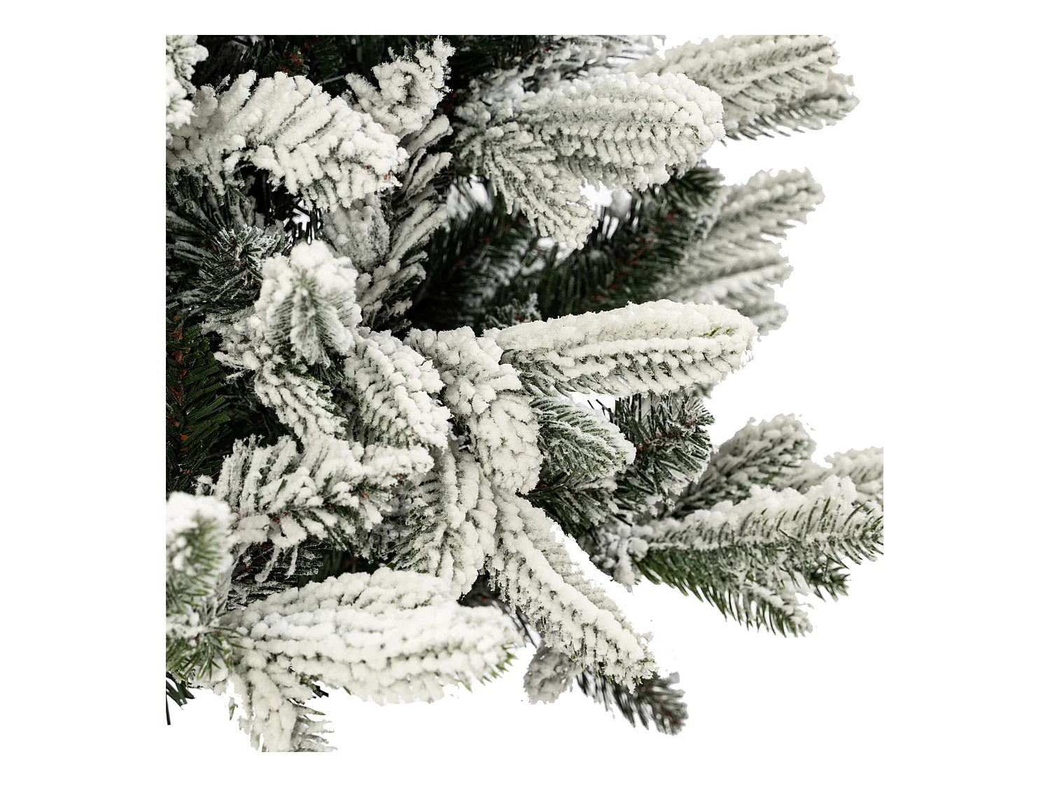 Albero di Natale Slim innevato "Snowflake" in PE effetto real touch + PVC + flock 240 cm