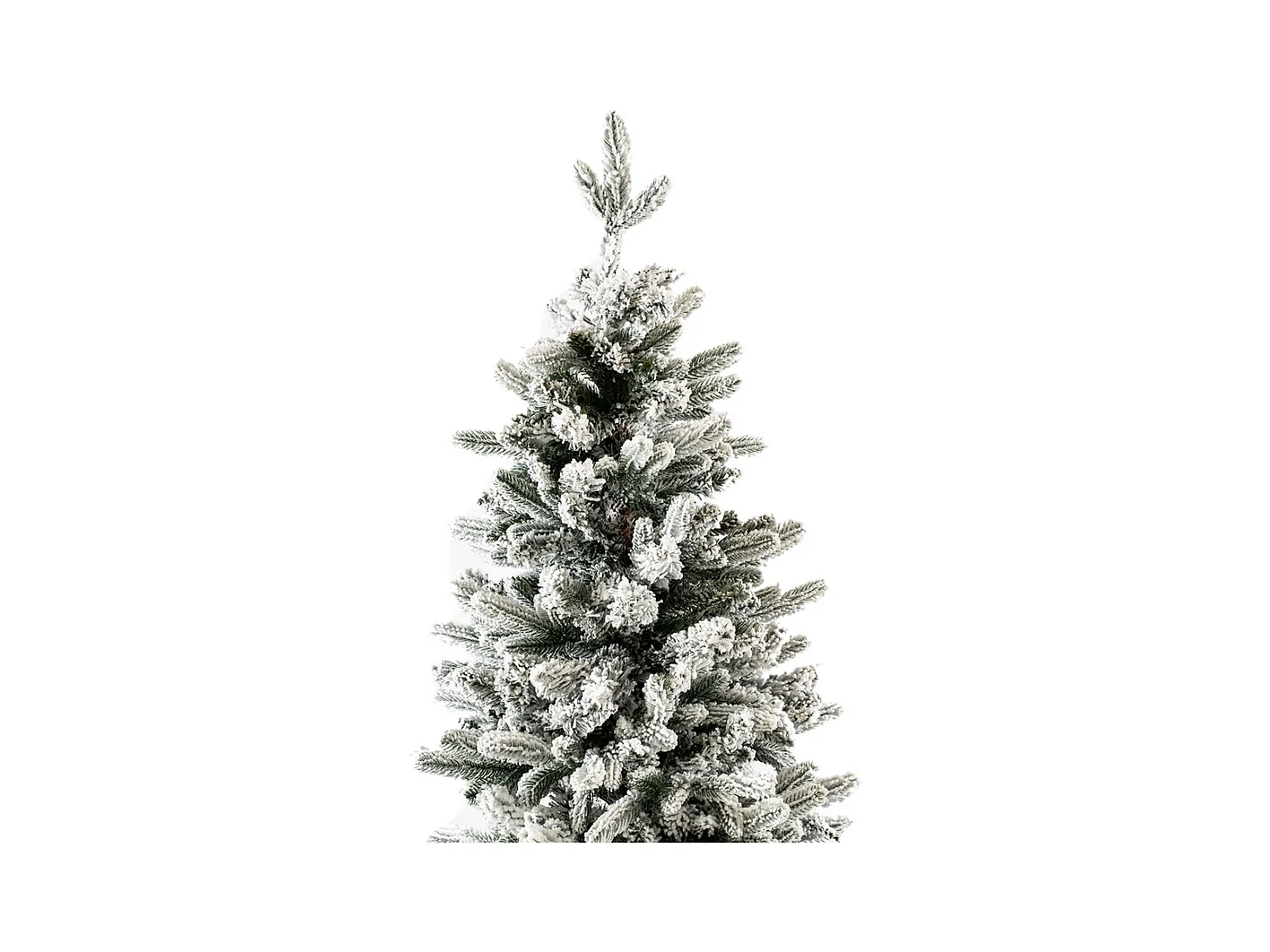 Albero di Natale Slim innevato "Snowflake" in PE effetto real touch + PVC + flock 240 cm