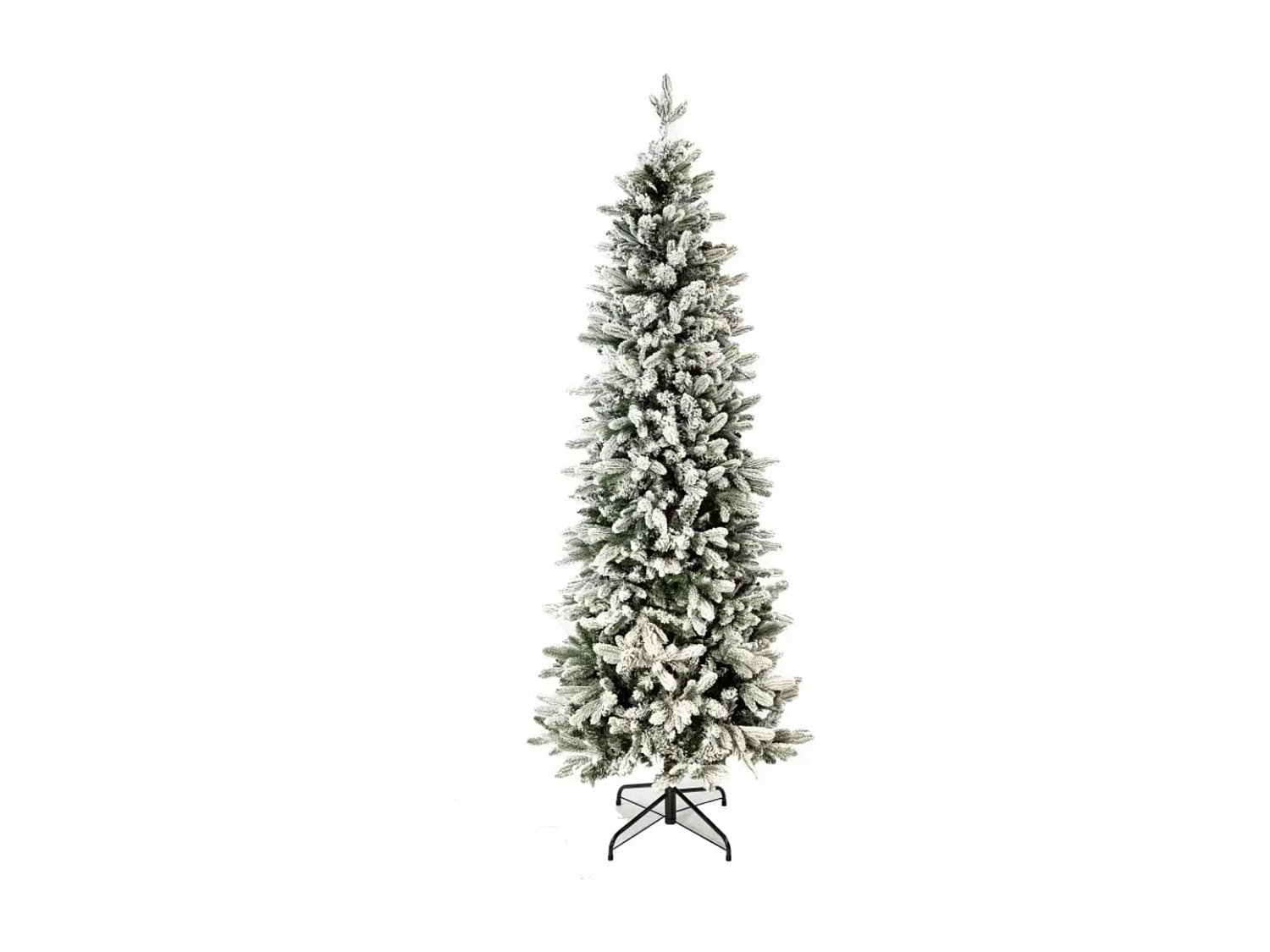 Árbol de Navidad de copos de nieve finos de tacto real PE + PVC + flocado, 240 cm