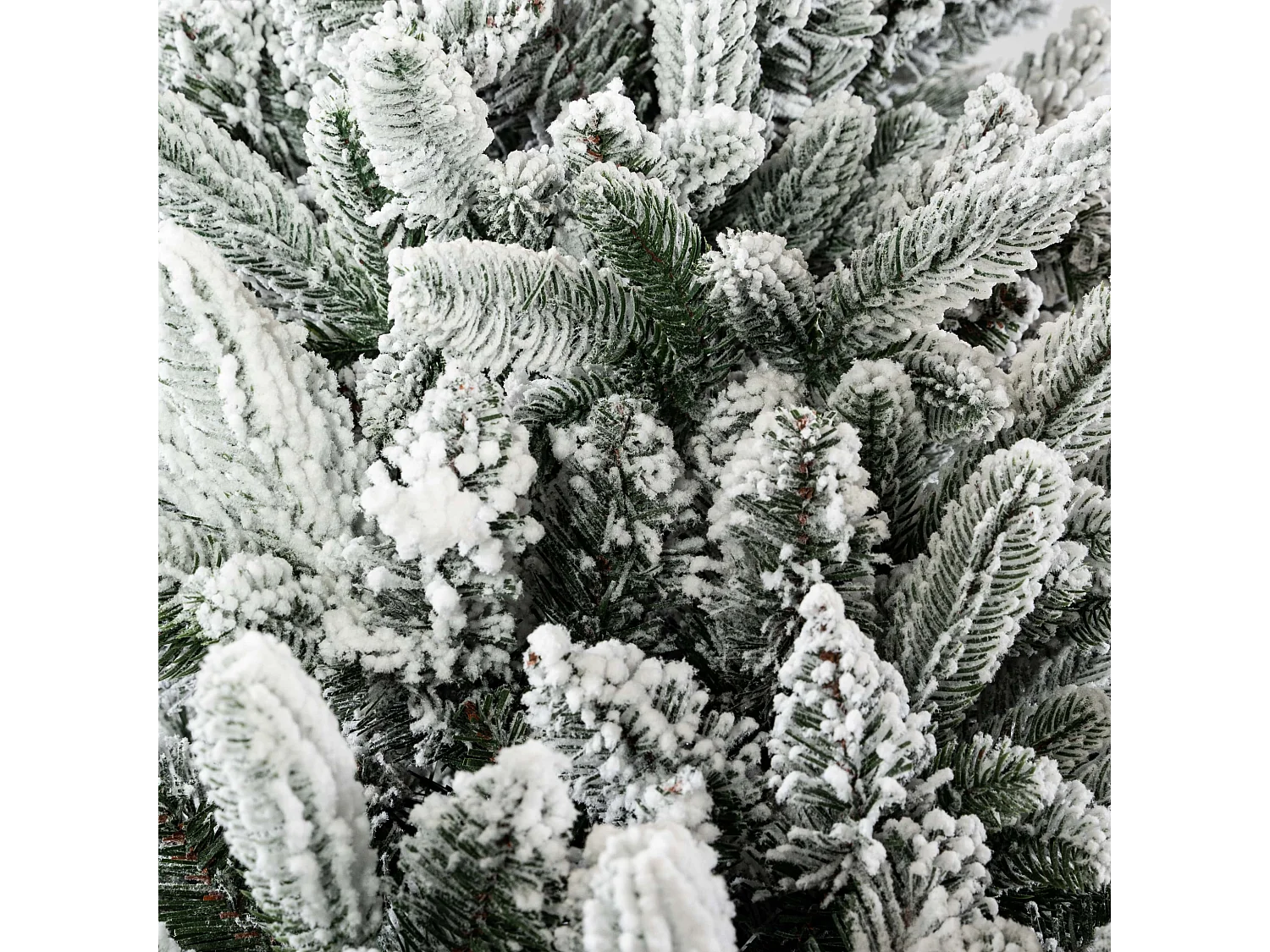 Árbol de Navidad de copos de nieve finos de tacto real PE + PVC + flocado, 240 cm