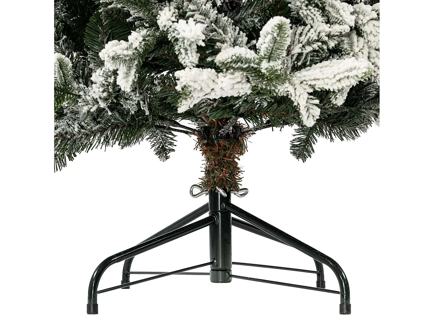 Árbol de Navidad de copos de nieve finos de tacto real PE + PVC + flocado, 240 cm