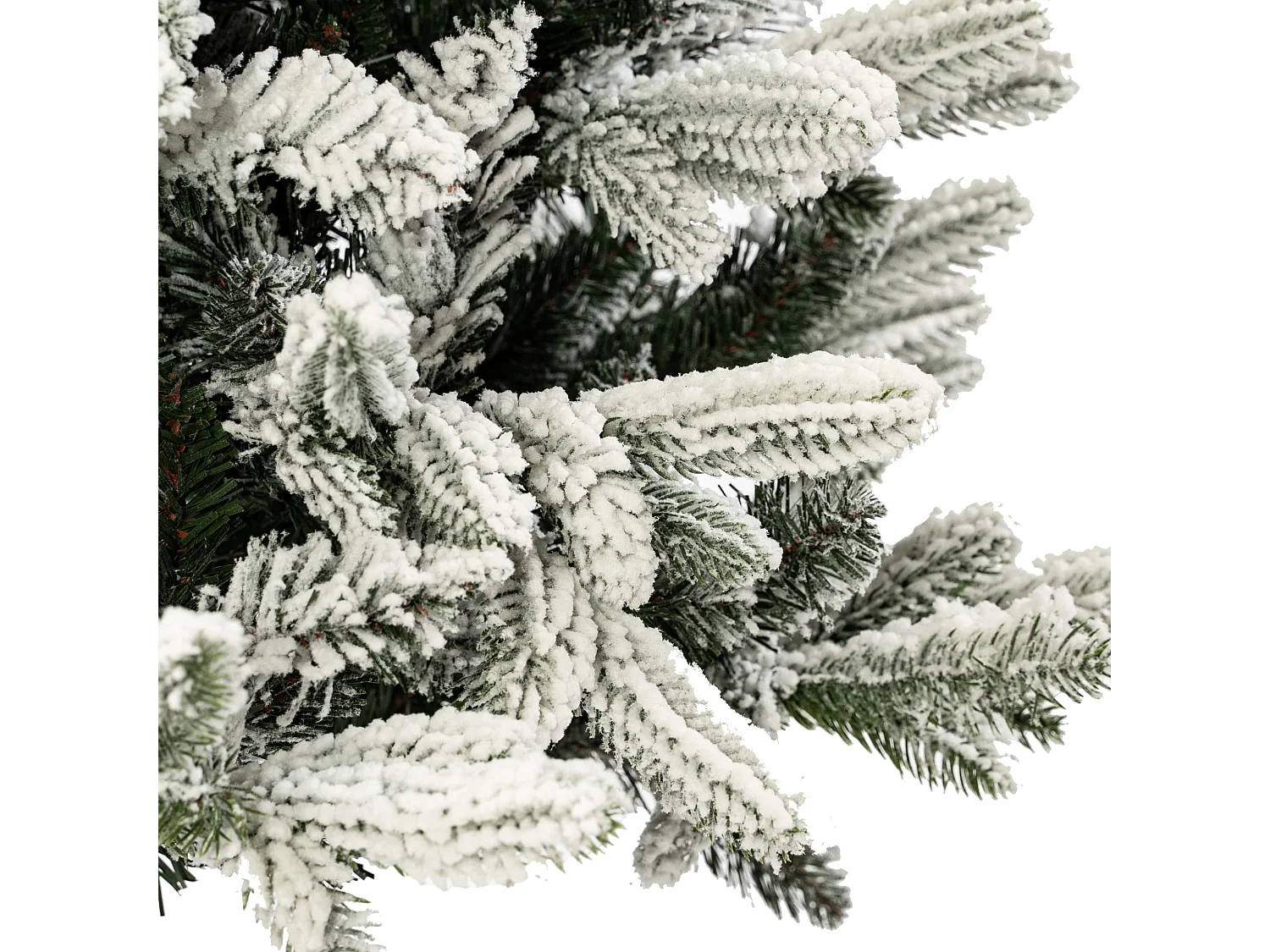 Árbol de Navidad de copos de nieve finos de tacto real PE + PVC + flocado, 240 cm