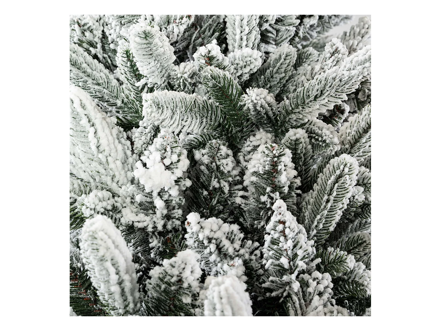 Albero di Natale Slim innevato "Snowflake" in PE effetto real touch + PVC + flock 180 cm