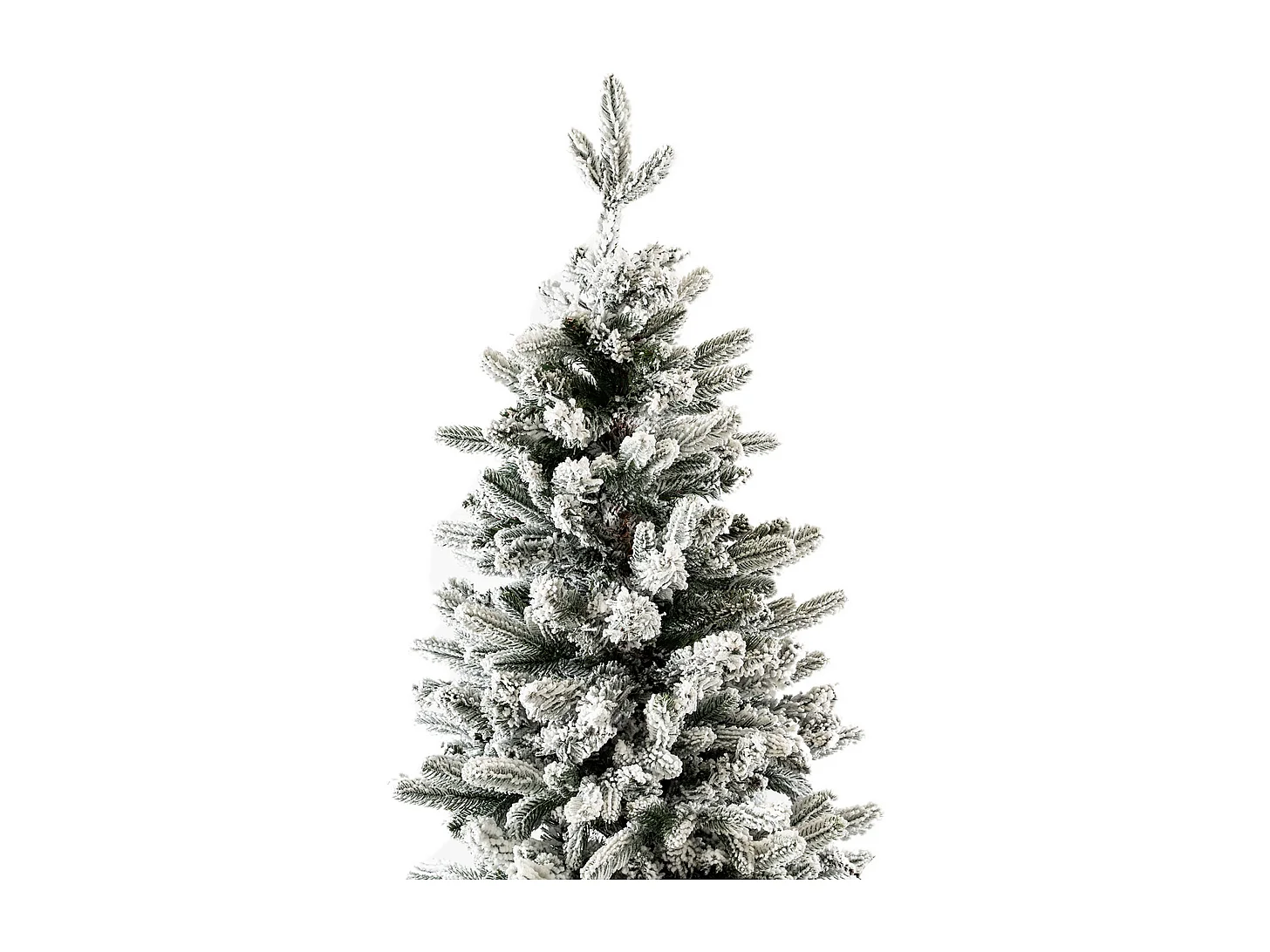 Albero di Natale Slim innevato "Snowflake" in PE effetto real touch + PVC + flock 180 cm