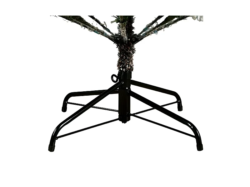 Schneebedeckter Weihnachtsbaum "Sistem flok" mit Micro-LEDs in PE Real Touch Effekt + PVC + Flock 180 cm