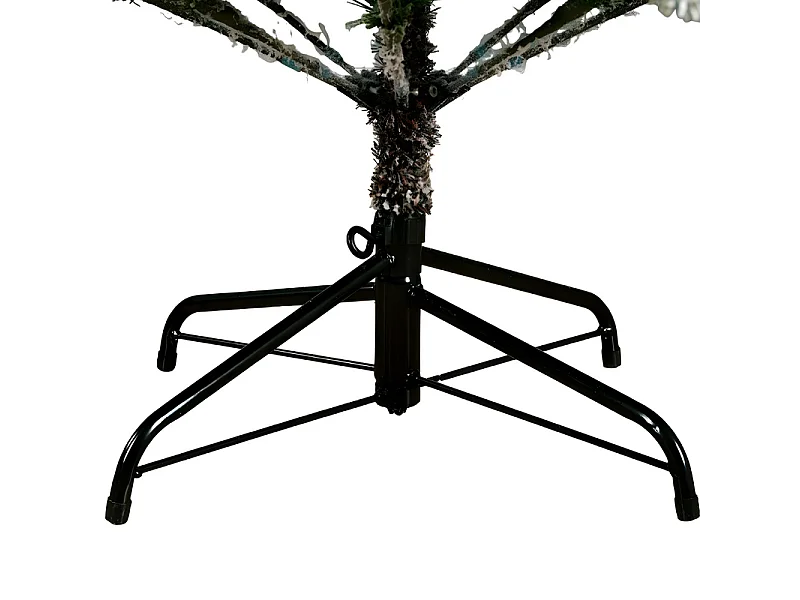 Besneeuwde kerstboom "Sistem flok" met micro-LED's in PE Real Touch-effect + PVC + Flock 180 cm