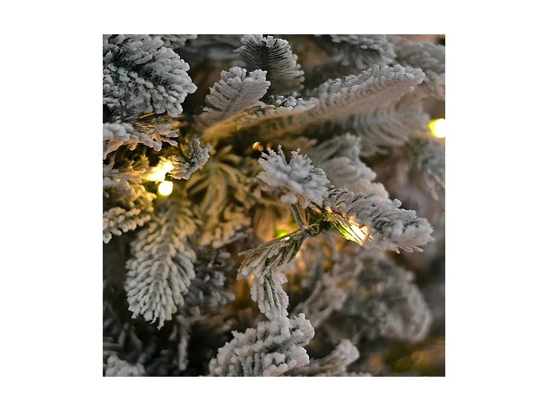 Albero di Natale innevato "Astro" moderno con big led in PE + PVC + Flock 270 cm