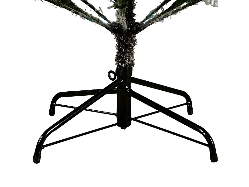 Sapin de Noël enneigé "Sistem flok" avec micro LED en PE effet Real Touch + PVC + Flock 210 cm
